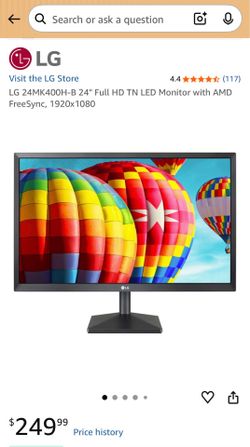 LG 24” 24MK400H-B. Computer monitor