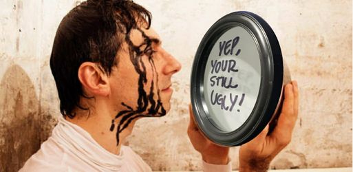 Round Mirror With Inspirational Quote!
