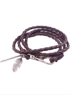 Feather Leather bracelet