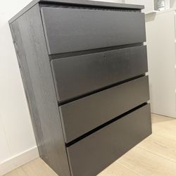 Black IKEA Dresser 4 Big Deep Drawers Cajonera