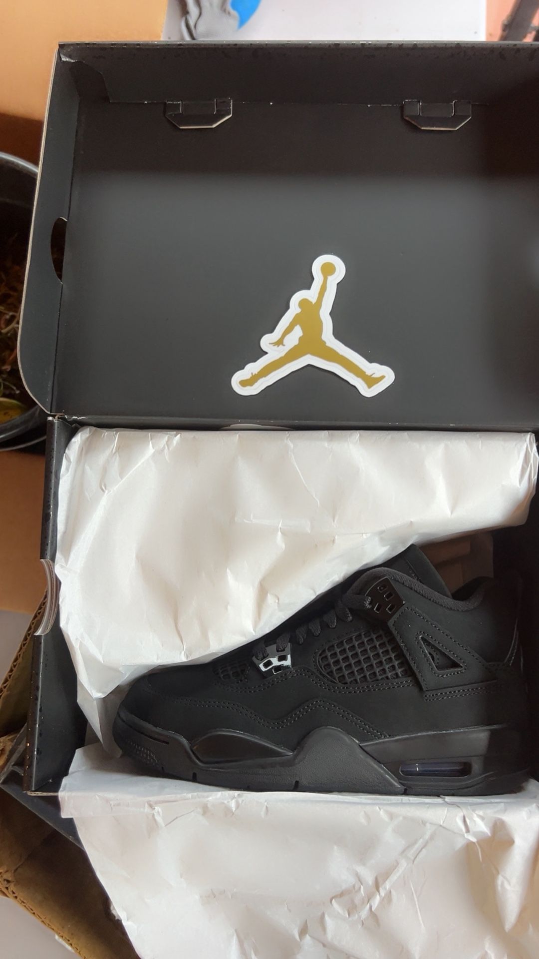 Nike Air Jordan 4 Retro Black Cat. Shoes are brand new Grade School Size 5