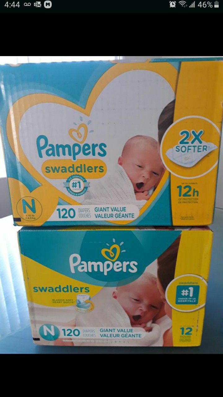 Pampers swaddlers newborn 120 count $20