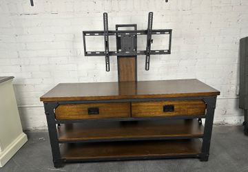 Delivery Available wooden tv stand and mount