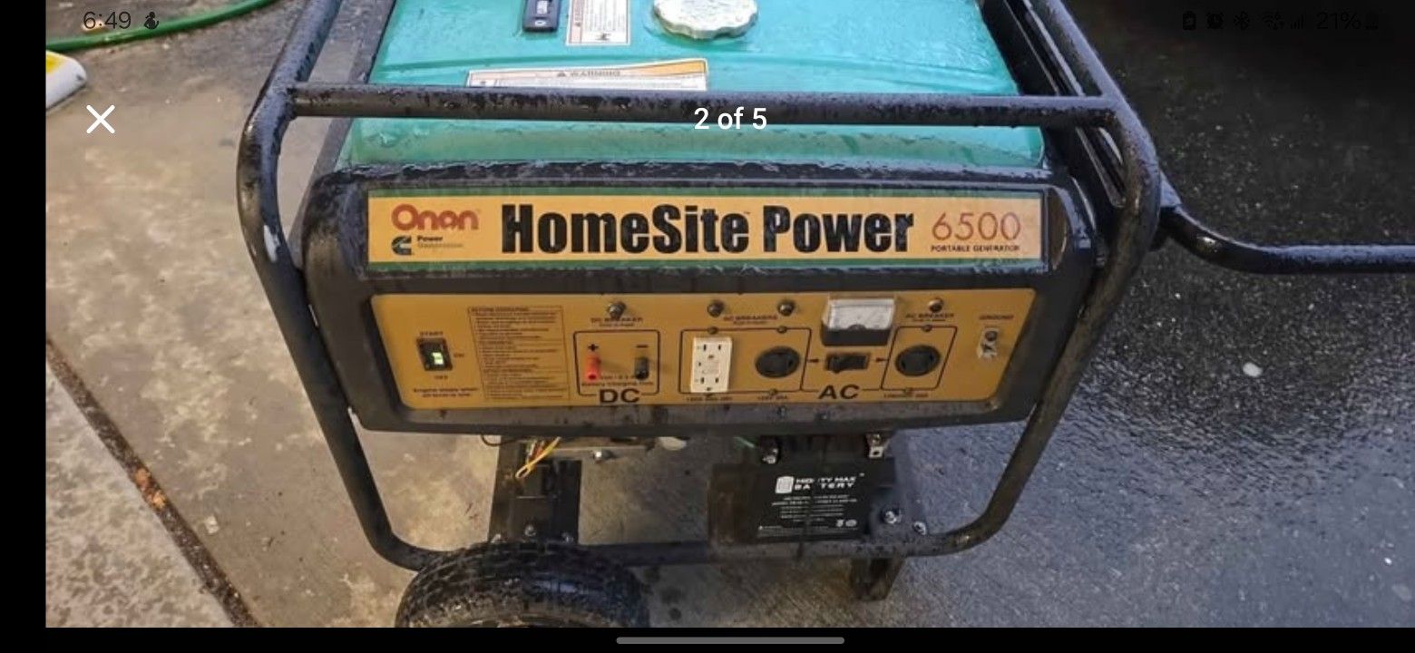 Onan HomeSite Power 6500 generator