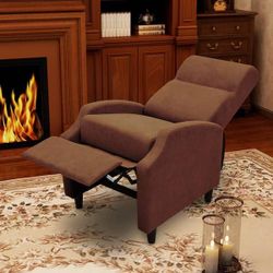 Cocoa Brown Manual Recliner Chair For Living Room 