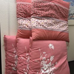 5x Vintage Zabuton Japanese Floor Pillows Cushion 1970s