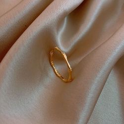 Bamboo knot ring for women