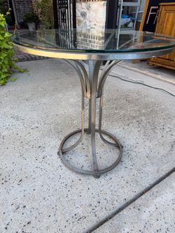Glass top table
