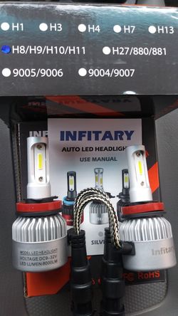 2pcs LED Car Headlights, Fogs, or Daytime (White 6500k, 8000 Lumens) *6 Months Warranty* Luces LED