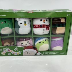 Squishmallows 4-inch Ornament Plush 8-Pack Assorted (Winter) Christmas New  