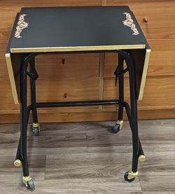 Black folding table
