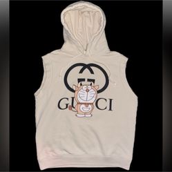 Oversized Gucci x Doraemon Sleeveless Hoodie 