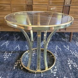 Brass And Glass Side Table