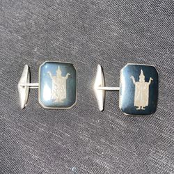 Siam Mens Cuff links Sterling