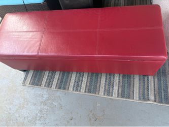 Red ottoman storage