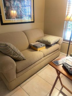 Sofa bed  beige material