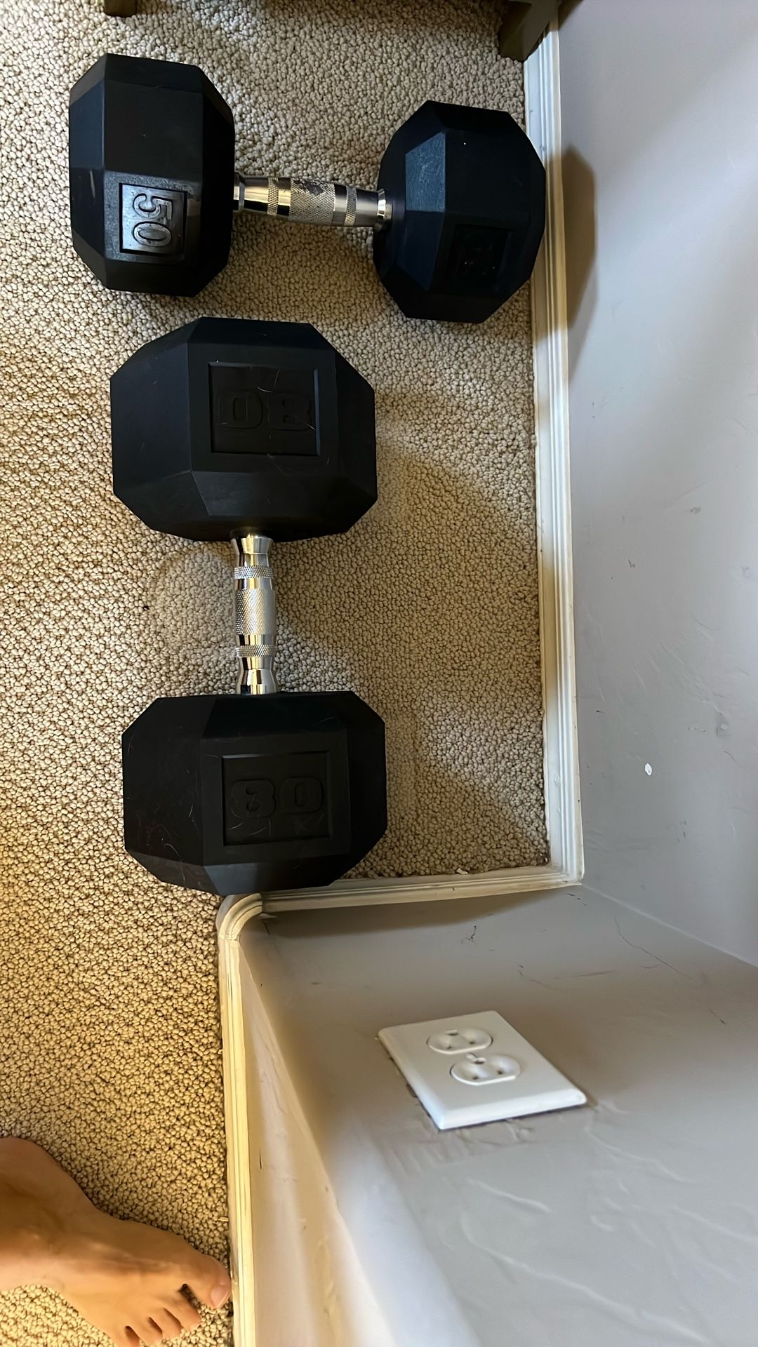 80 Lb Hex Dumbbell