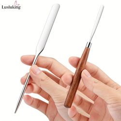 2 New Foundation Stick Makeup Spatulas – Stainless Steel 