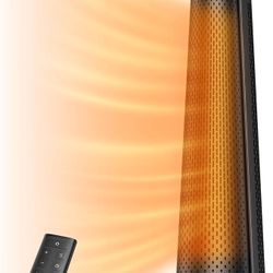 Dreo Space Heater Large Room, 30" Electric Heaters with Remote, 120° Oscillation, Adjustable Thermostat, 5 Heat & 3 Fan levels, 8 Safety Protections, 