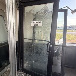 Commerical door with frame