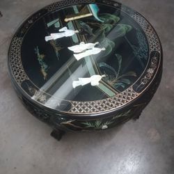 Coffee Table and Pictures.