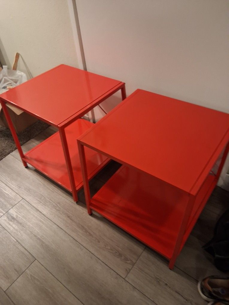 CB2 Harvey Carbon Lobster Nightstands/ Tables