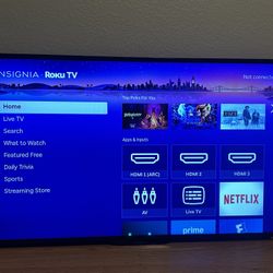 Like New - Insignia 35” Roku Smart TV - Price Negotiable