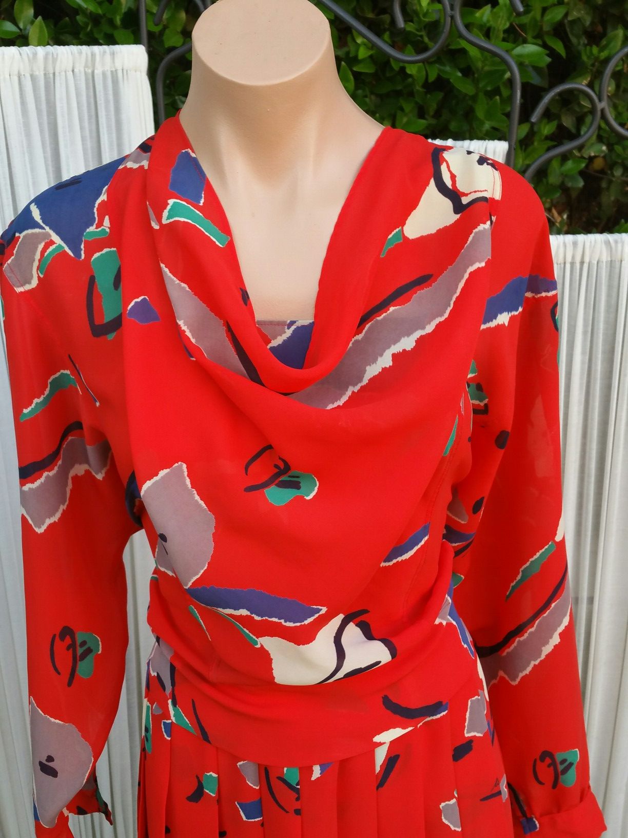 Abstract designer silk 2 piece set