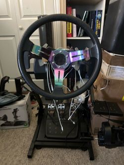Car sim wheel and pedals n shifter