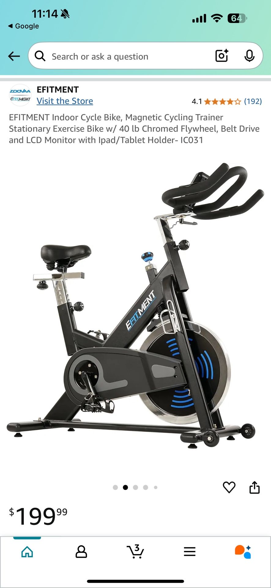EFITMENT Indoor Cycle Bike, Magnetic Cycling Trainer Stationary Exercise Bike