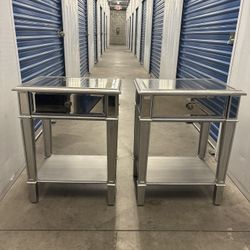 Twin Mirror Nightstands 