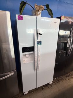 New Whirlpool Side by Side Refrigerator White