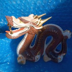 vintage Otagiri porcelain dragon figurine.