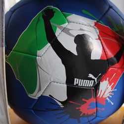 Rare Puma Genuine Italia Royal Blue Soccer Ball