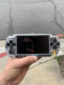 PSP 3000 MODDED ( RARE Full Clear Case ) 5000games