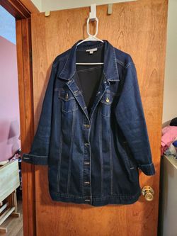 Like New Women's Within 24 W Women's Dark Wash Denim Jean Jacket