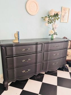 Black French provincial dresser