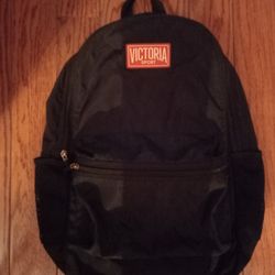 Victoria's Secret Sport Backpack Black With Red Lining

