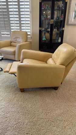 Leather chairs- recline