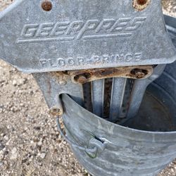 VTG GEERPRES FLOOR MOP BUCKET ON CASTER GALVANIZED INDUSTRAL PLANTER