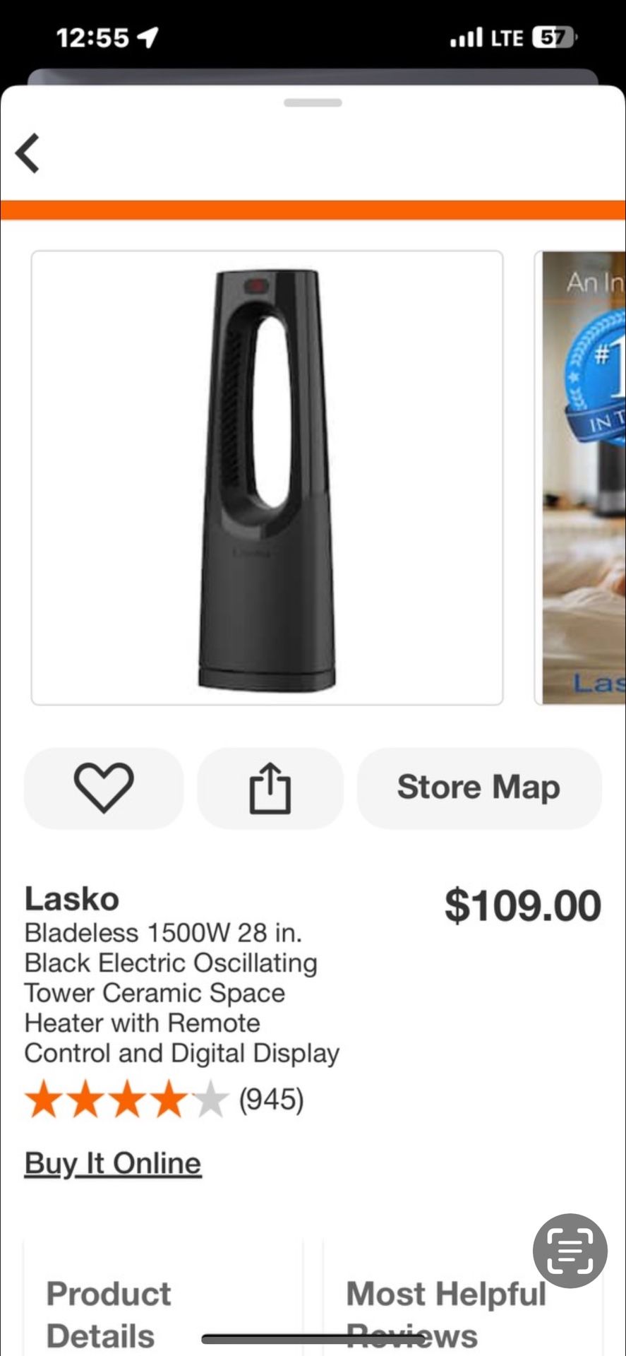 Heater Lasko Big 3 Speed