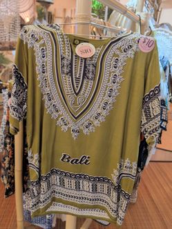 Bali Batik Print Tunic Top
