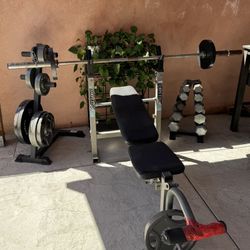 Complete Set Of Iron Workout Equipment Used