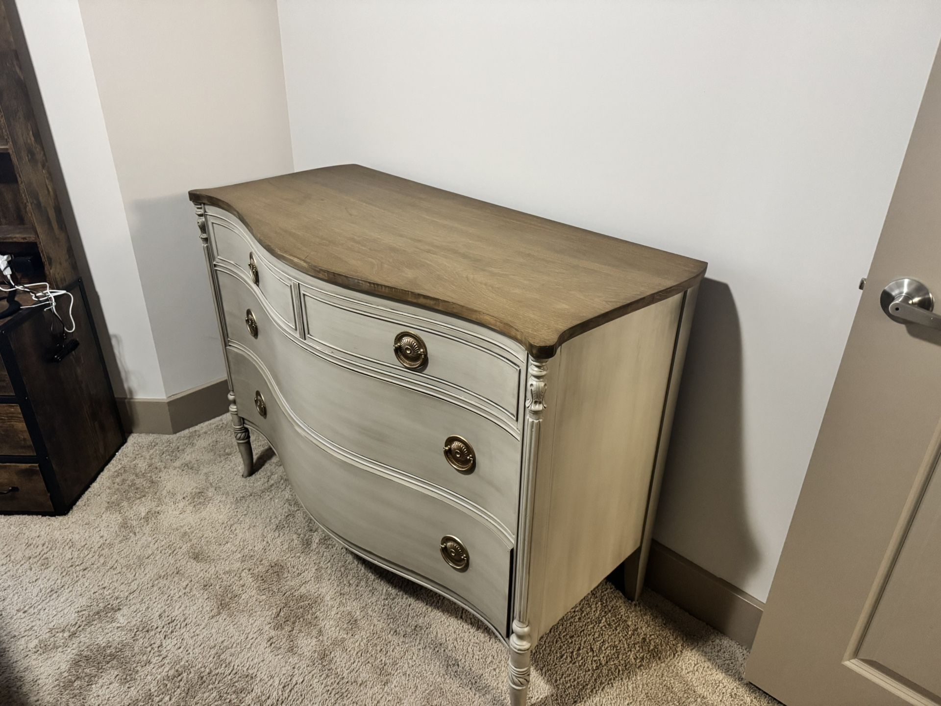 Beautiful Antique Serpentine Dresser