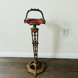 Antique Art Deco Style Coast Iron Smoking Stand 24 Inches Tall 