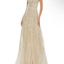 Mac Duggal Ivory 20524 Beaded Dress