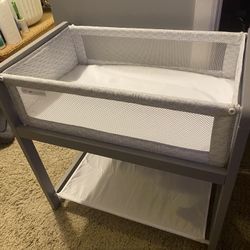 Delta Children Gray Wood Bassinet 