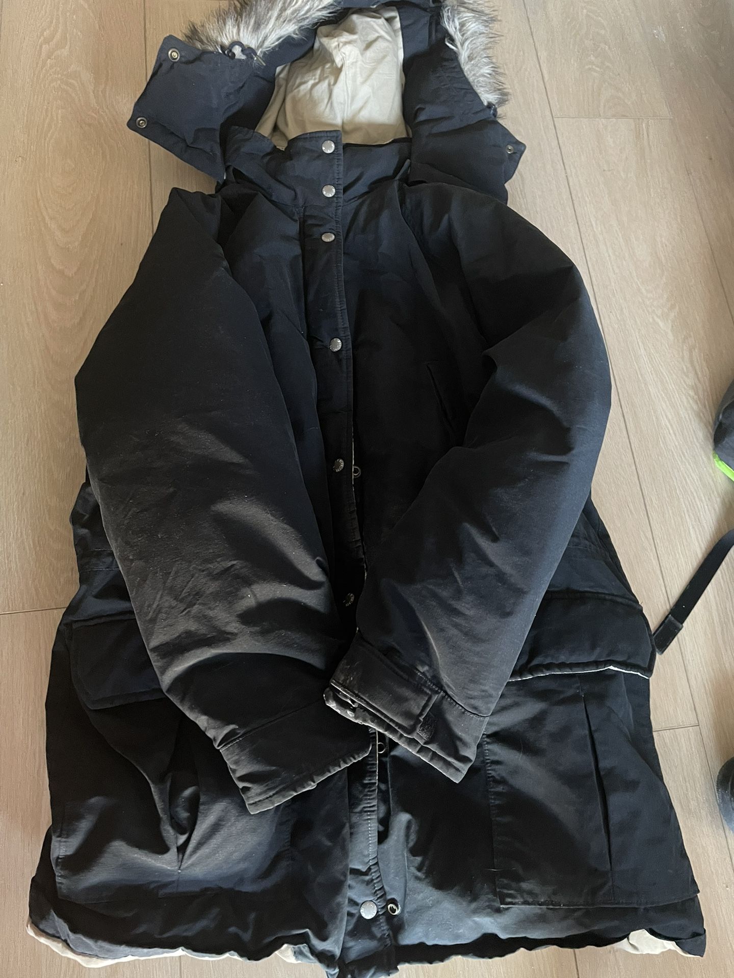 Used Authentic Polo Ralph Lauren Denim & Supply Vintage Black Womens Winter Coat Size XL