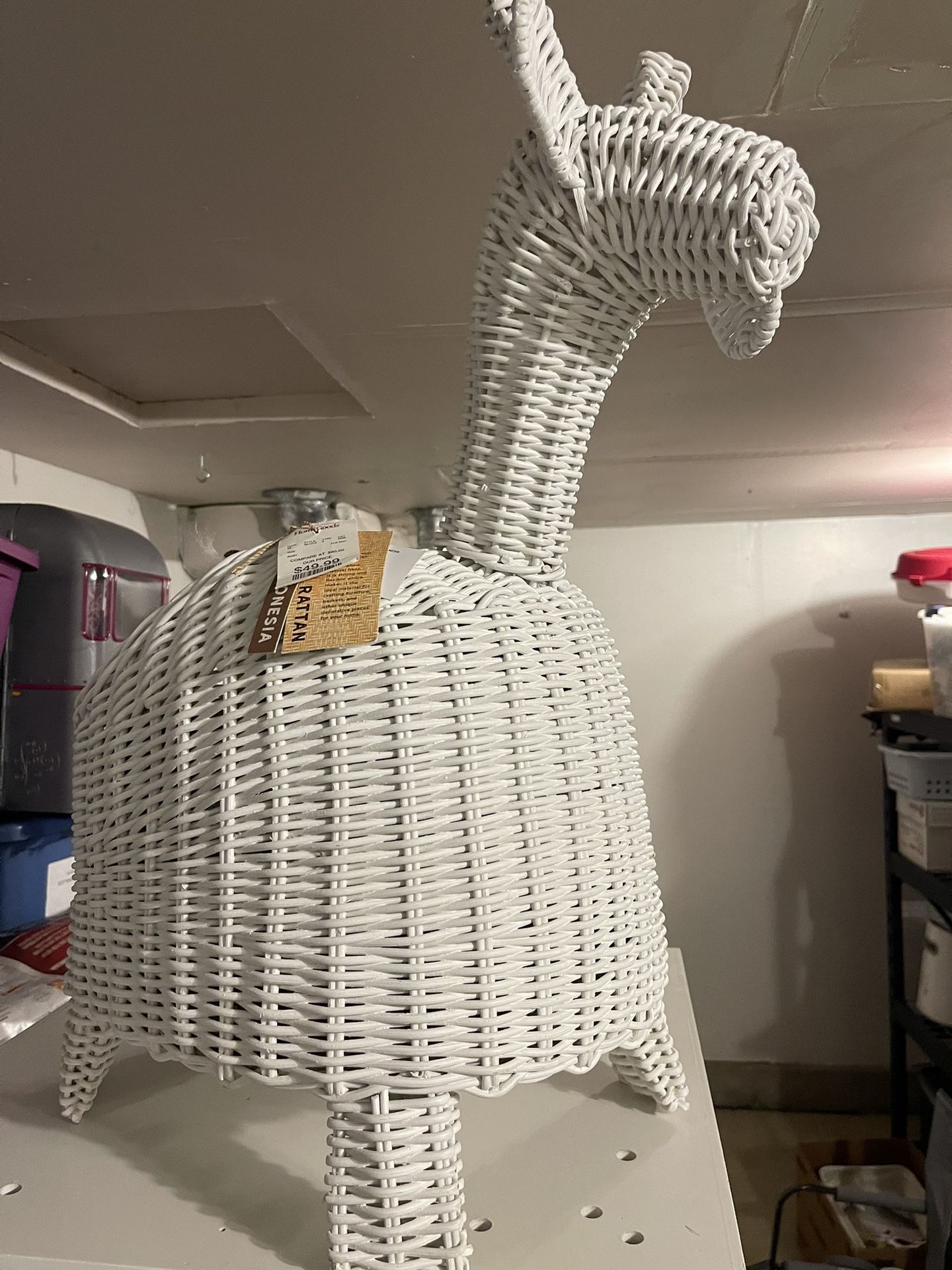 Wicker Giraffe Storage Basket