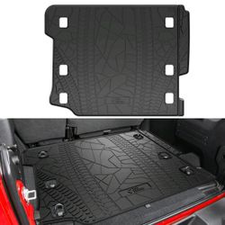 JOYTUTUS Cargo Mat fits 2018-2025 Wrangler JL 4X4 with OEM Subwoofer, All-Wea...